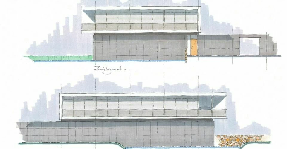 Bouwcontour ontwerp villa Tynaarlo 1